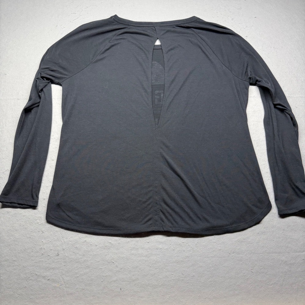 Under Armour Shirt Womens XL Black WSU Go Cougs HeatGear Long Sleeve Open Back - Picture 7 of 9